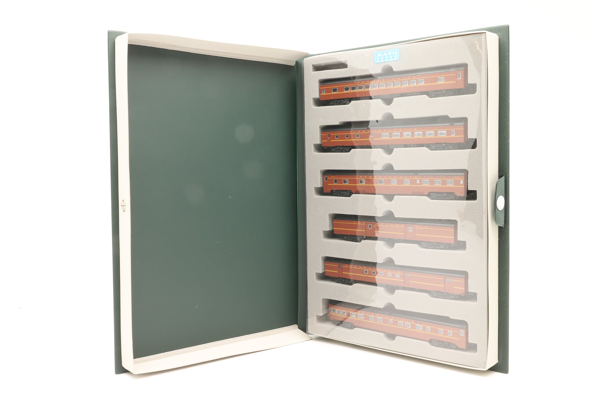 Kato N 106-018 6-Pack of PRR Smooth Side Passenger Cars