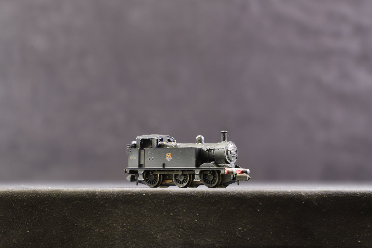 Graham Farish N 372-203 3F Jinty &#39;47593&#39; BR Black E/C, Weathered