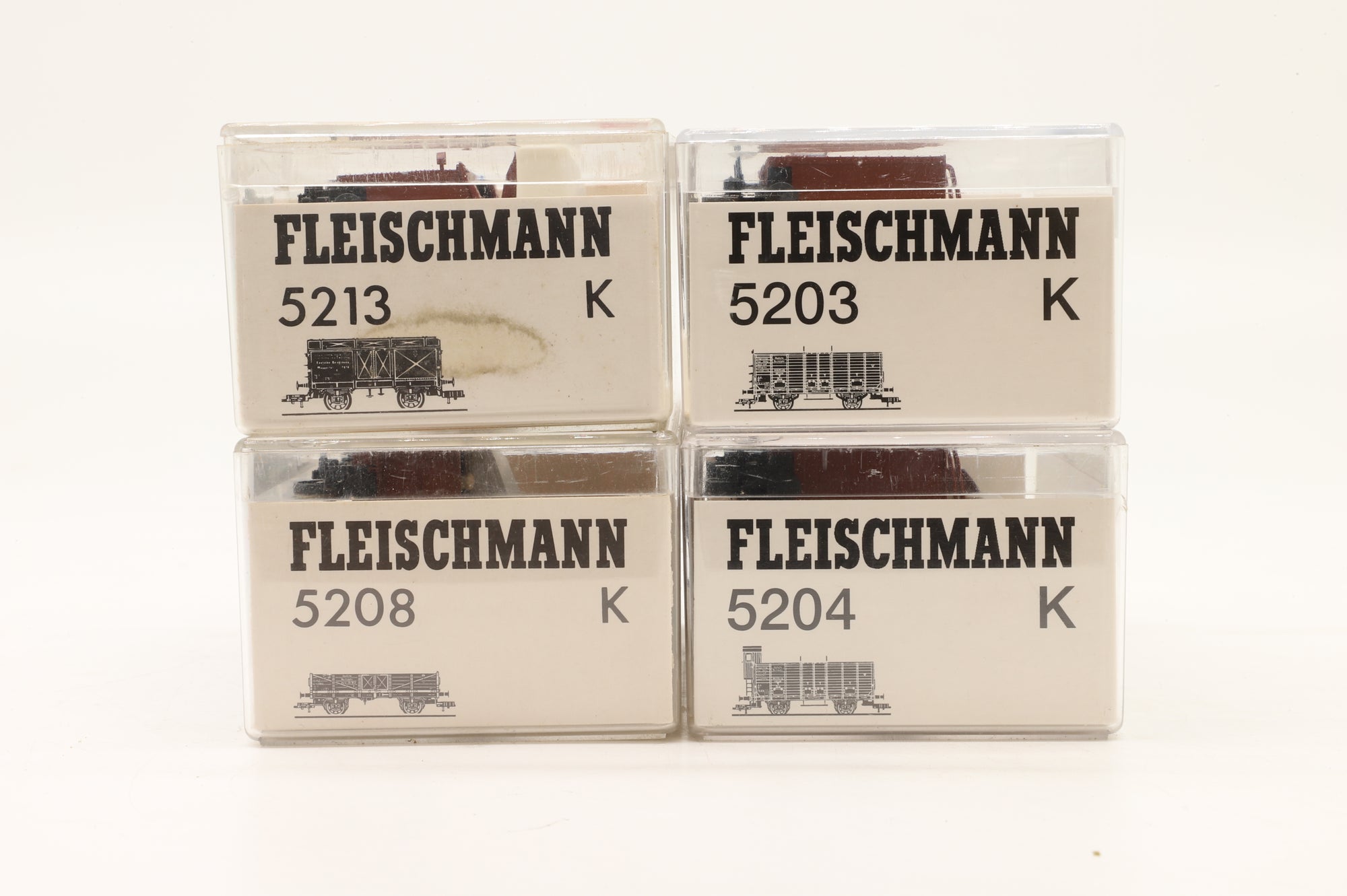 Fleischmann HO Rake of 4x Assorted DRG Wagons