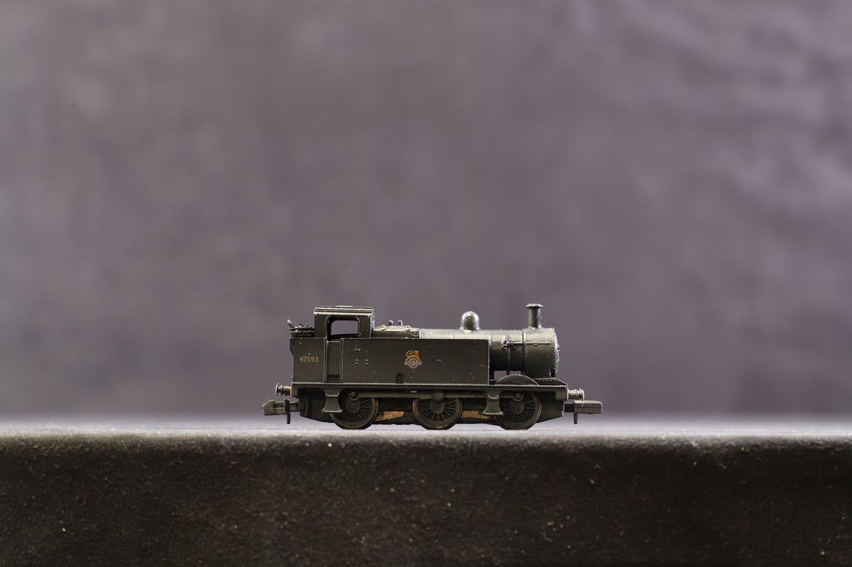 Graham Farish N 372-203 3F Jinty &#39;47593&#39; BR Black E/C, Weathered