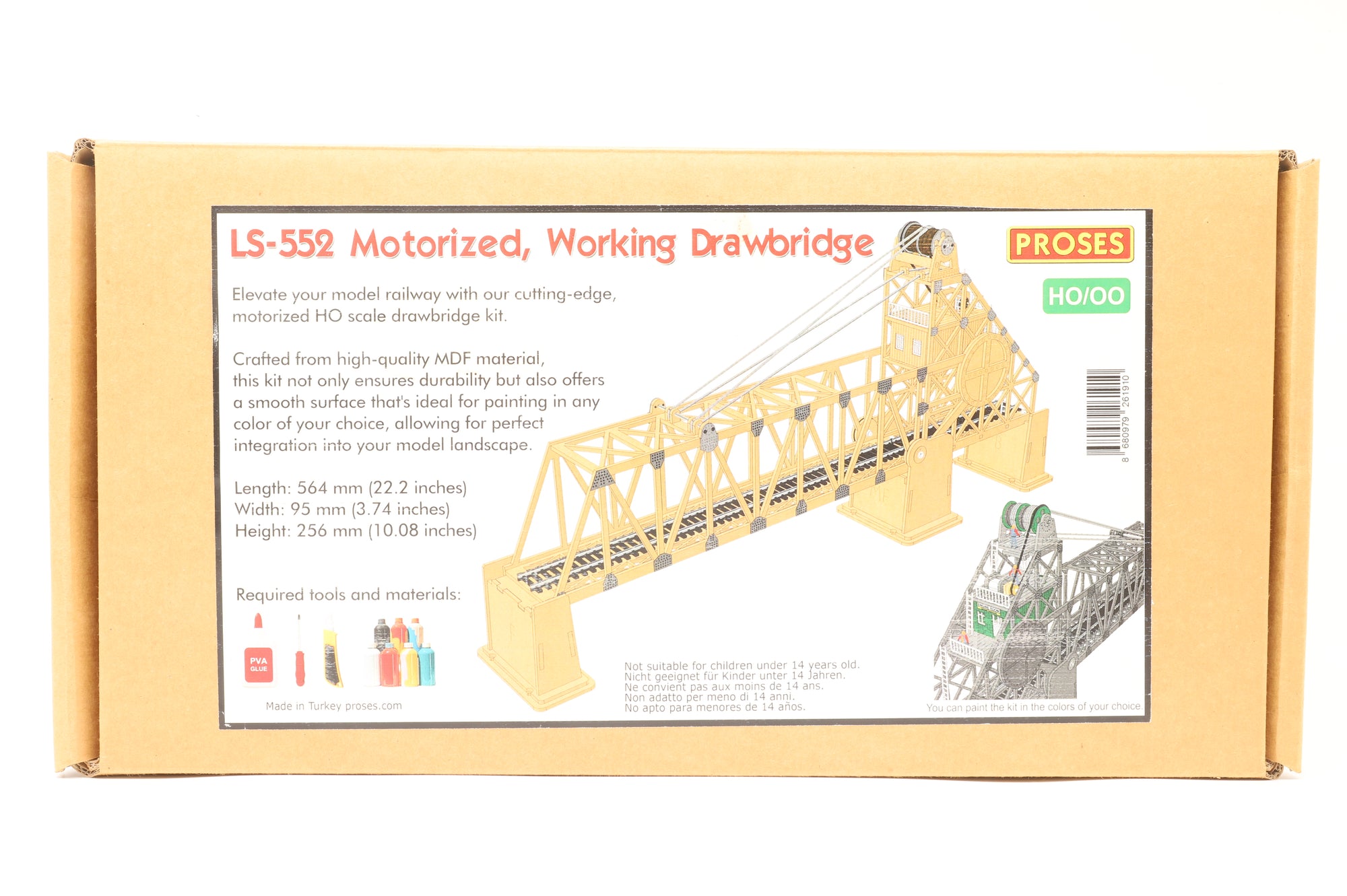 Proses HO/OO LS-552 Motorized Working Drawbridge Kit