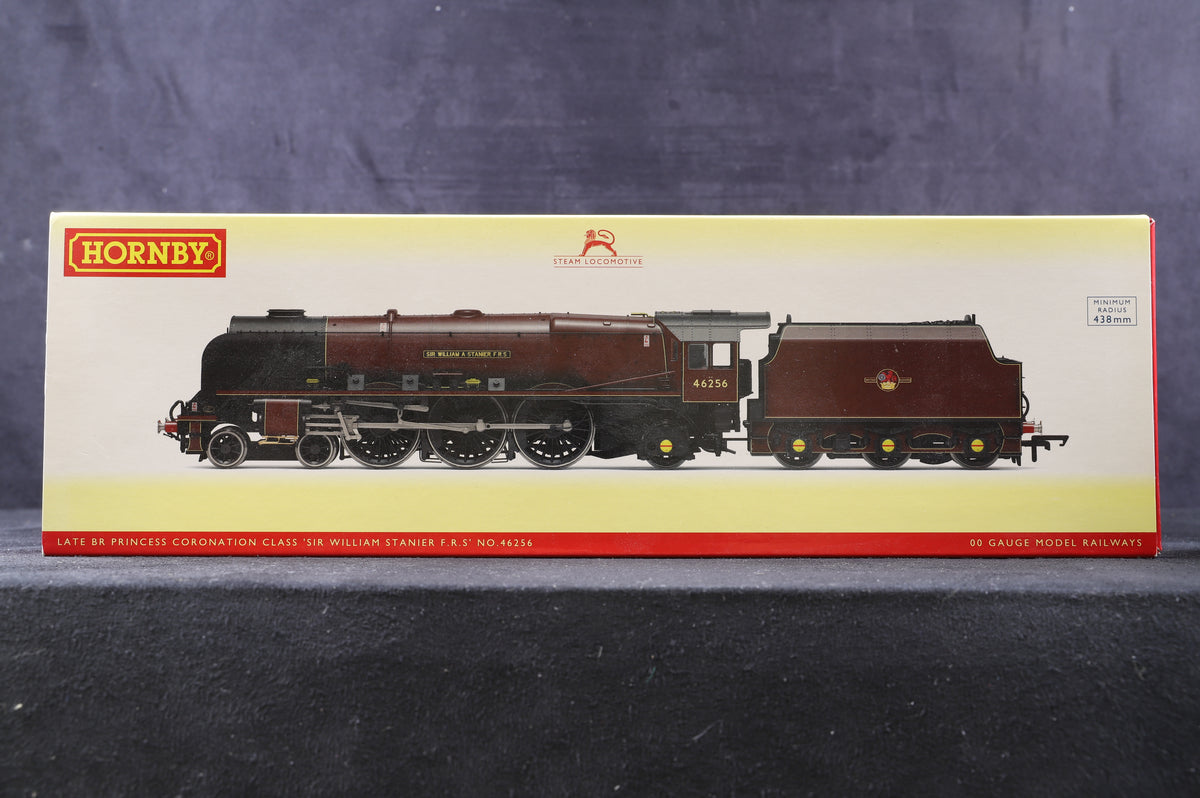 Hornby OO R3555 Princess Coronation Class &#39;Sir William A. Stanier F.R.S&#39; &#39;46256&#39; BR Lined Maroon L/C