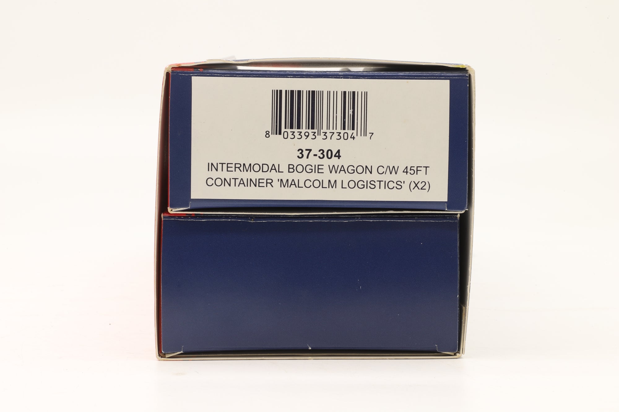 Bachmann OO 37-304 Twin Pack Intermodal Bogie Wagon C/W 45ft Container Malcolm Logistics