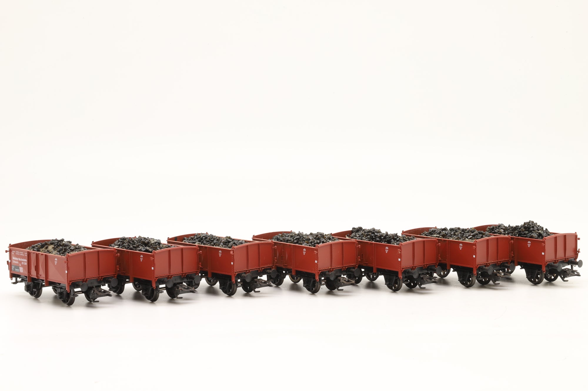 Fleischmann HO 5211K x7 Rake of 7 DRG Open Goods Wagons w/ Coal Loads