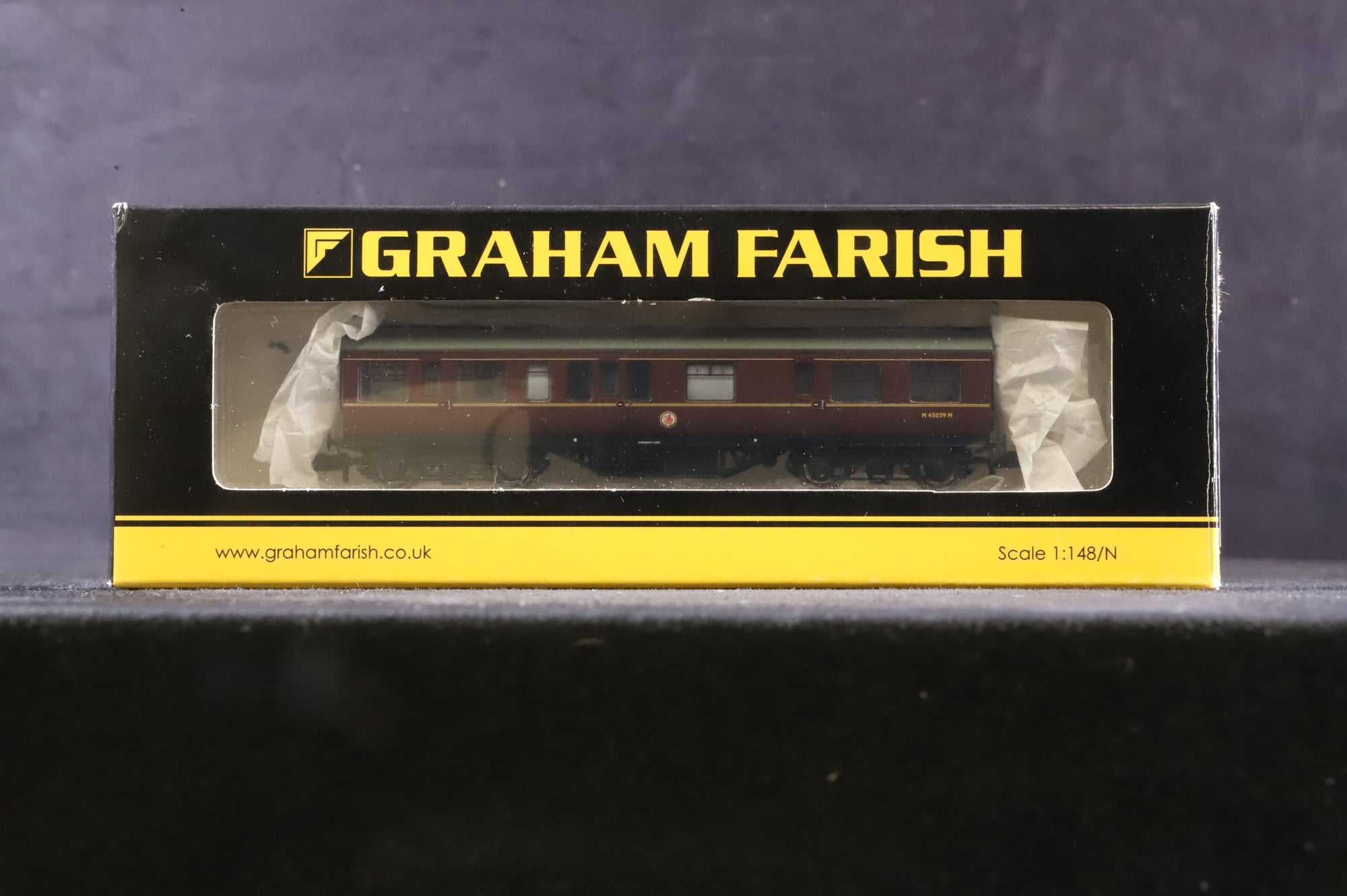 Graham Farish N Gauge 374-876 LMS Inspection Saloon M45029M in BR(M) Maroon