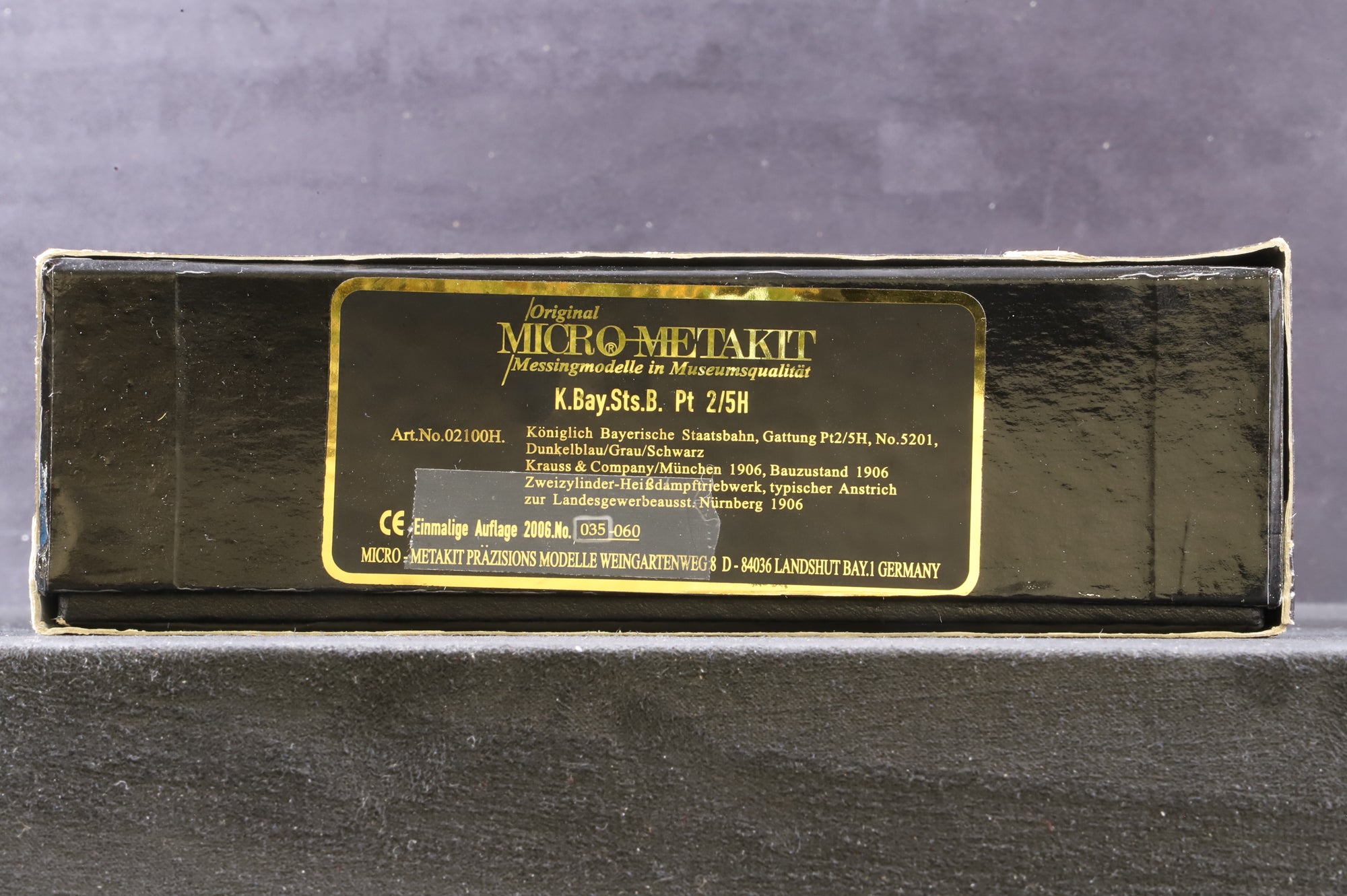 Micro-Metakit HO Brass 02100H Bavarian State Railways Class Pt2/5H