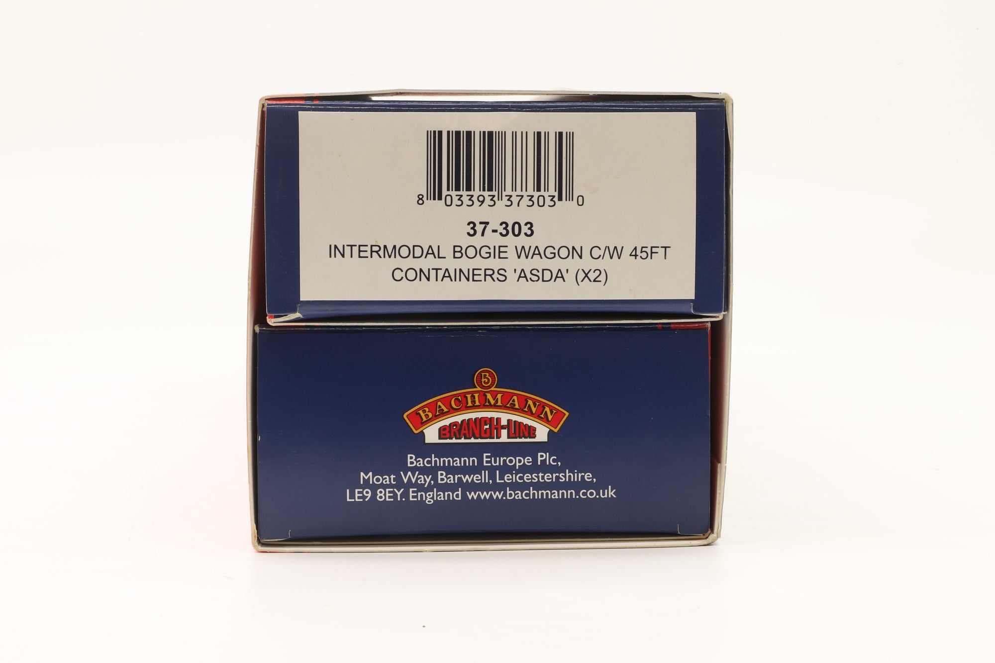 Bachmann OO 37-303 Twin Pack Intermodal Bogie Wagon C/W 45ft Containers 'ASDA'