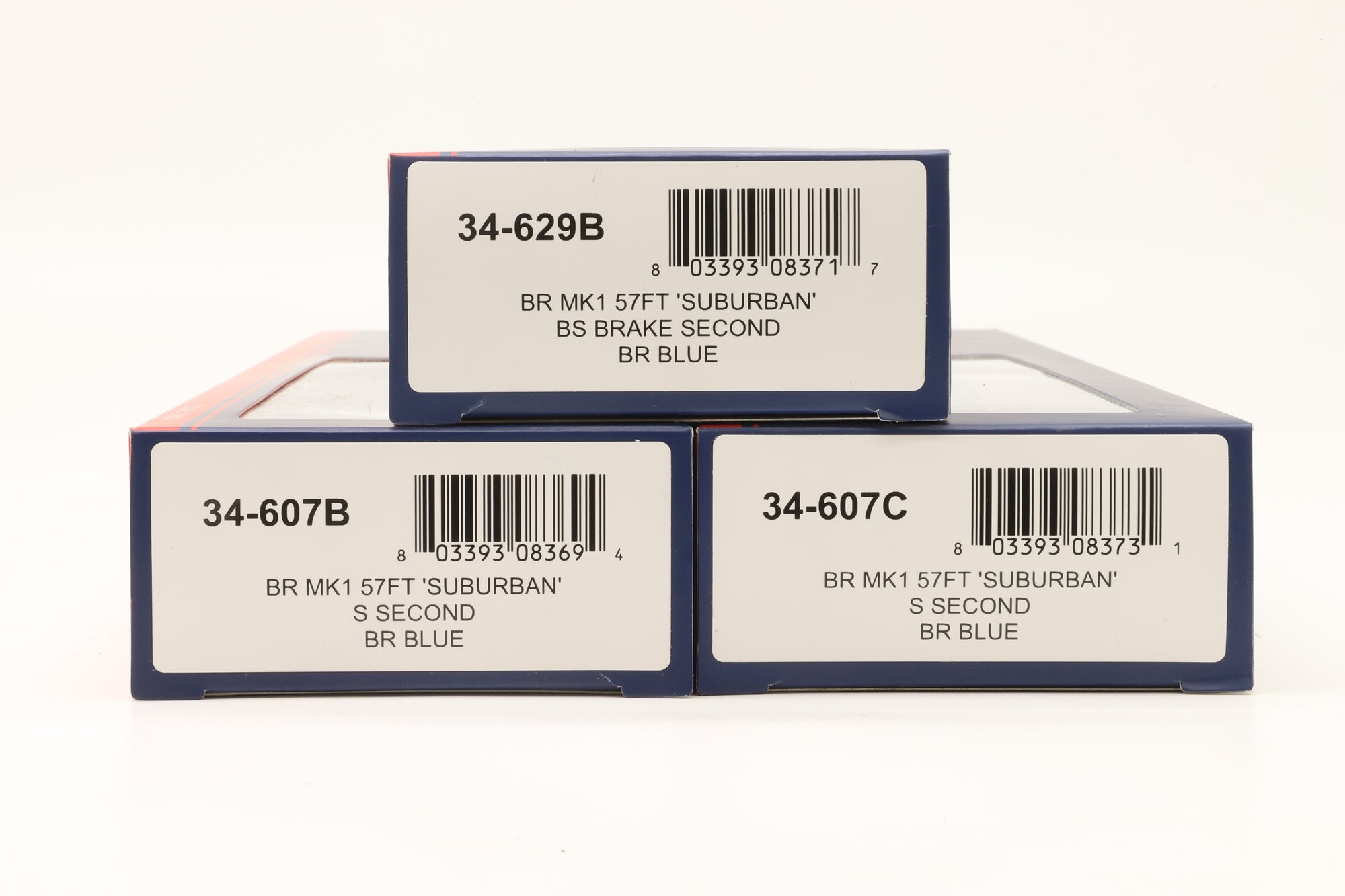 Bachmann OO Rake Of 3 BR Mk1 57ft BR Blue Inc. 34-629B, 34-607C & 34-607B