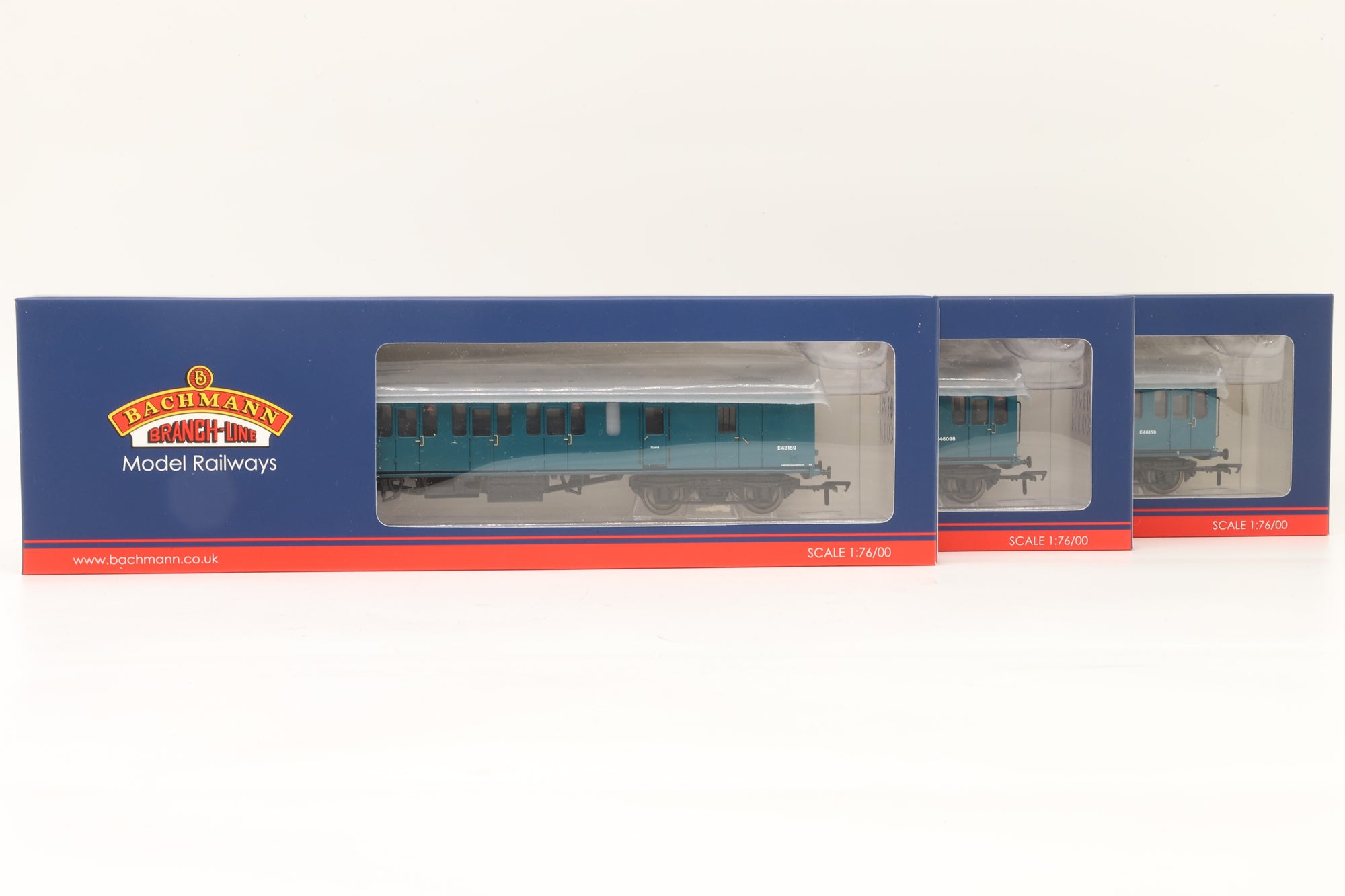 Bachmann OO Rake Of 3 BR Mk1 57ft BR Blue Inc. 34-629B, 34-607C & 34-607B