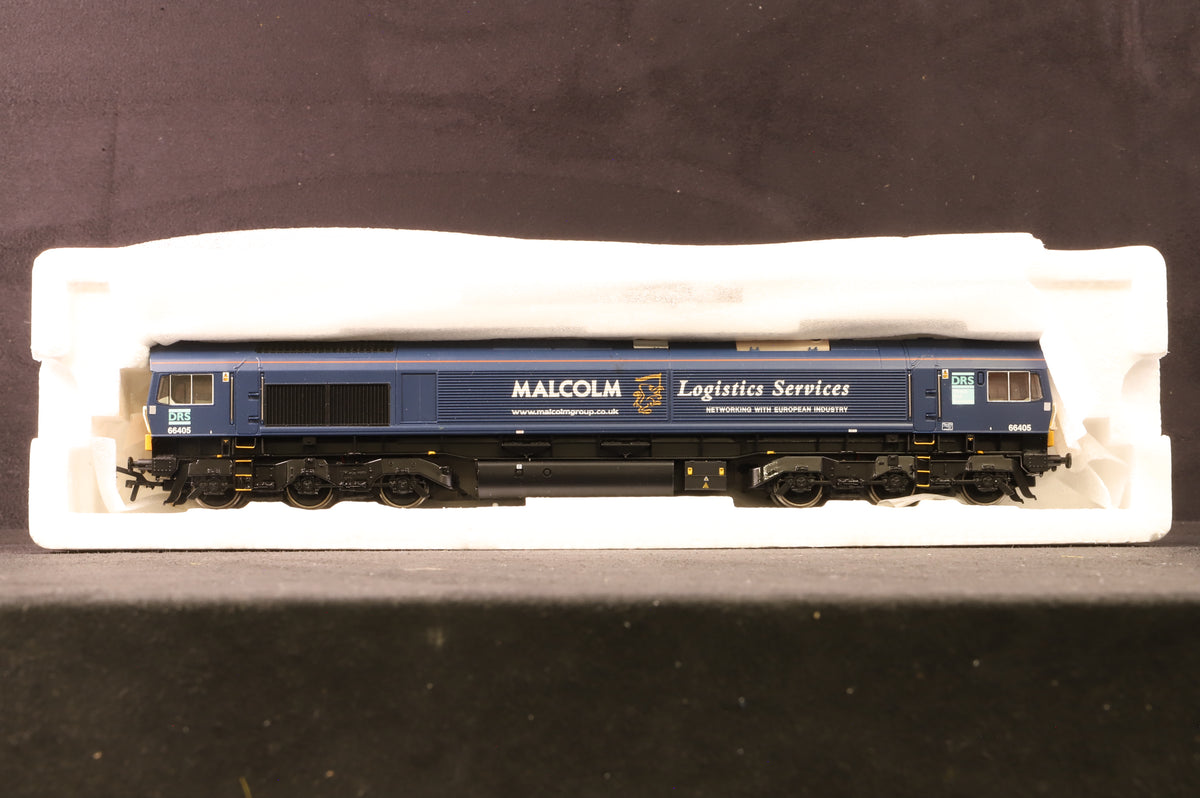 Bachmann OO 32-729 Class 66 66405 in Malcolm Logistics Livery
