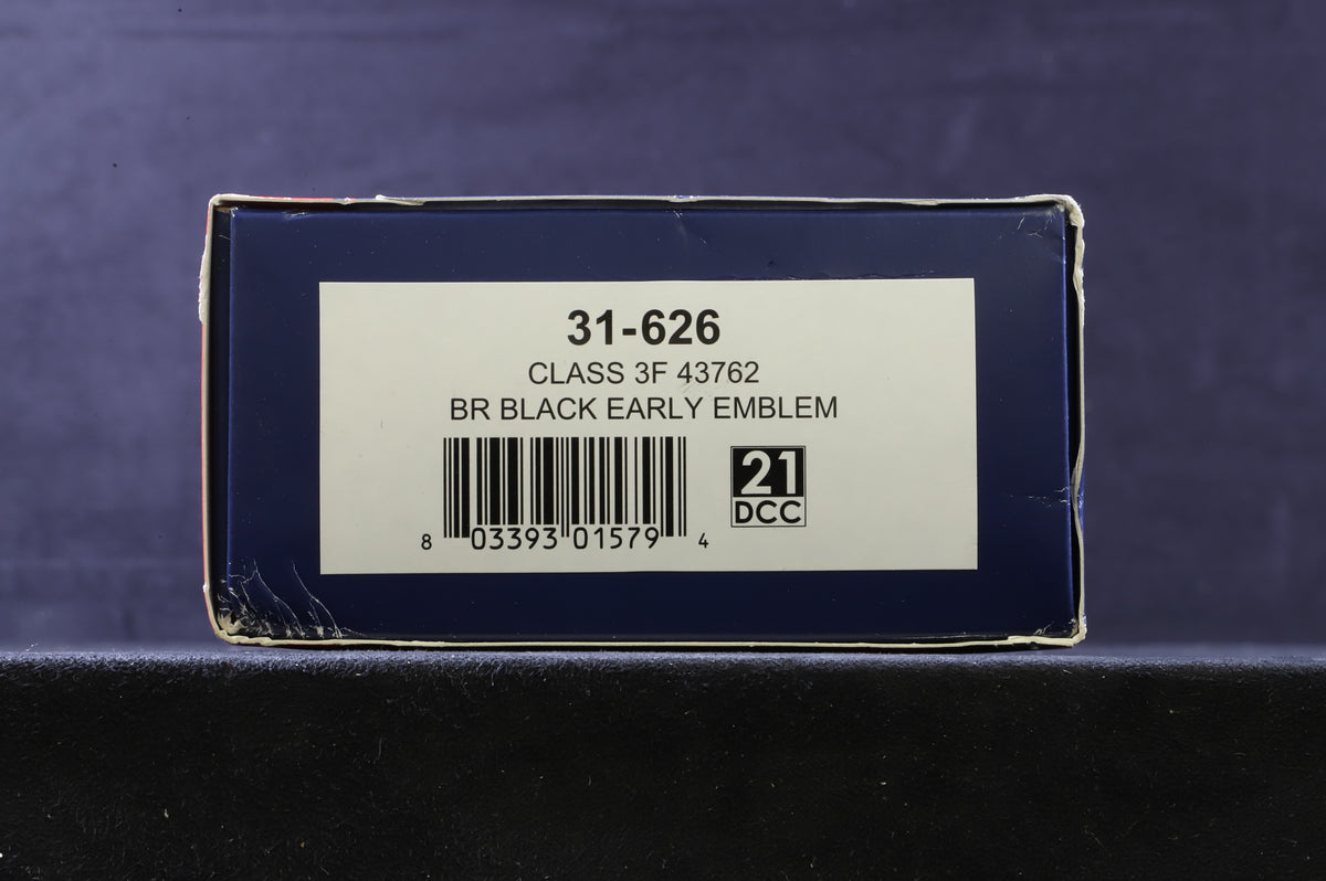 Bachmann OO 31-626 Class 3F 43762 in BR Black w/ Early Crests