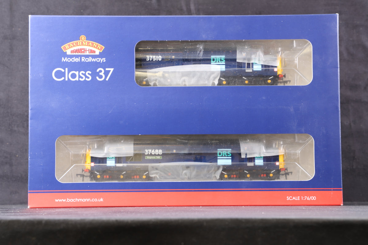 Bachmann OO 32-381U Cl.37/5 DRS &#39;37510&#39; &amp; Cl.37/5 DRS &#39;Kingmoor TMD&#39; &#39;37688&#39;, Rail Express Excl.