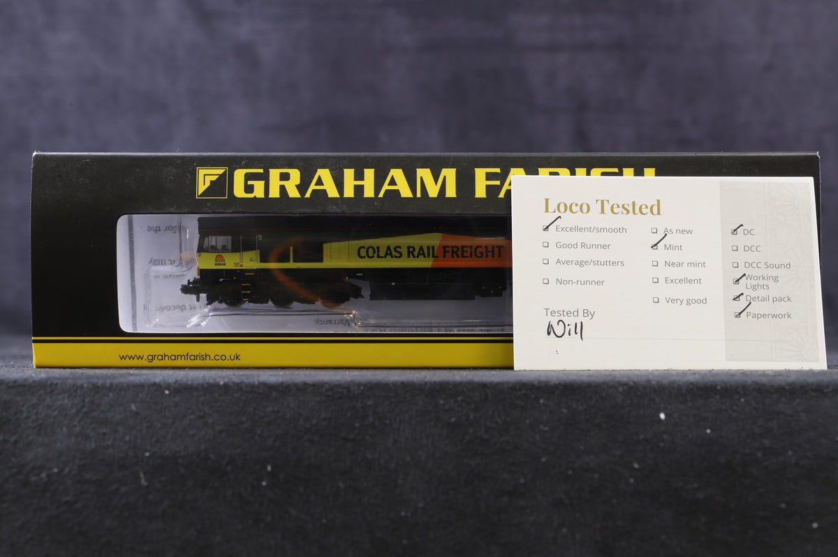 Graham Farish N 371-387 Class 66 &#39;66846&#39; Colas