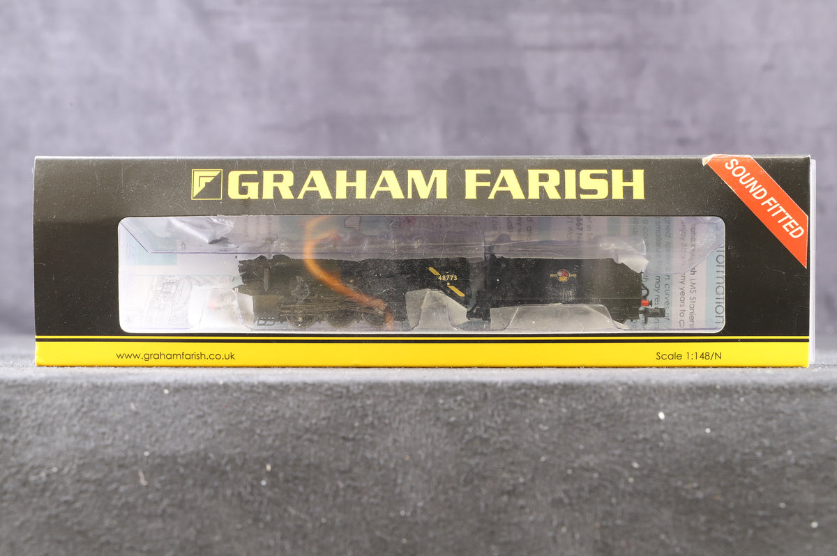 Graham Farish N 372-163DS LMS Stanier Class &#39;48773&#39; BR Black L/C, DCC Sound