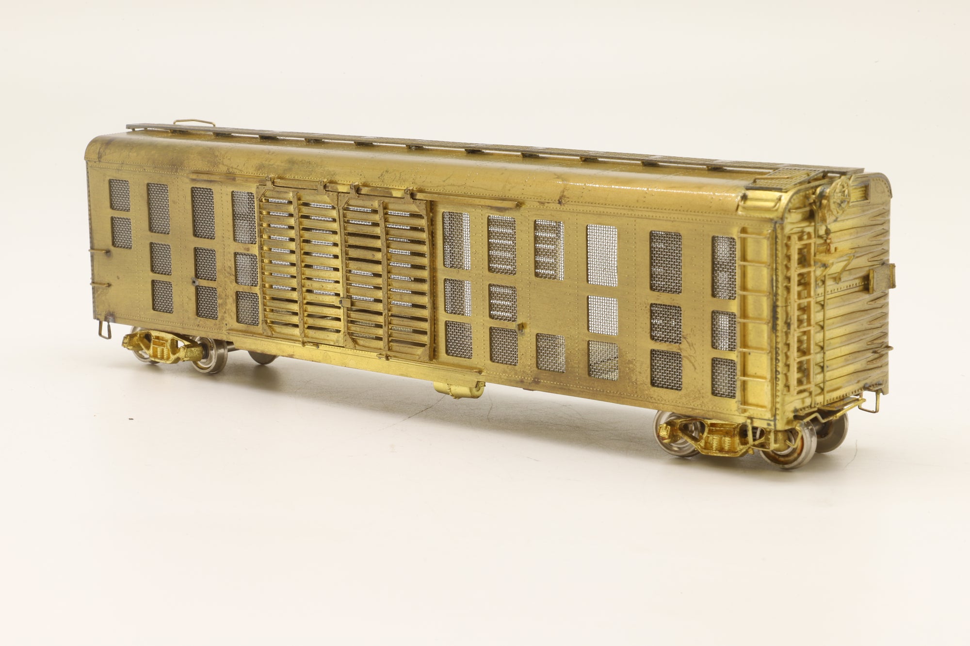 Railworks LTD HO Brass K-9A 50' PRR Round Roof Stock Car Unpainted