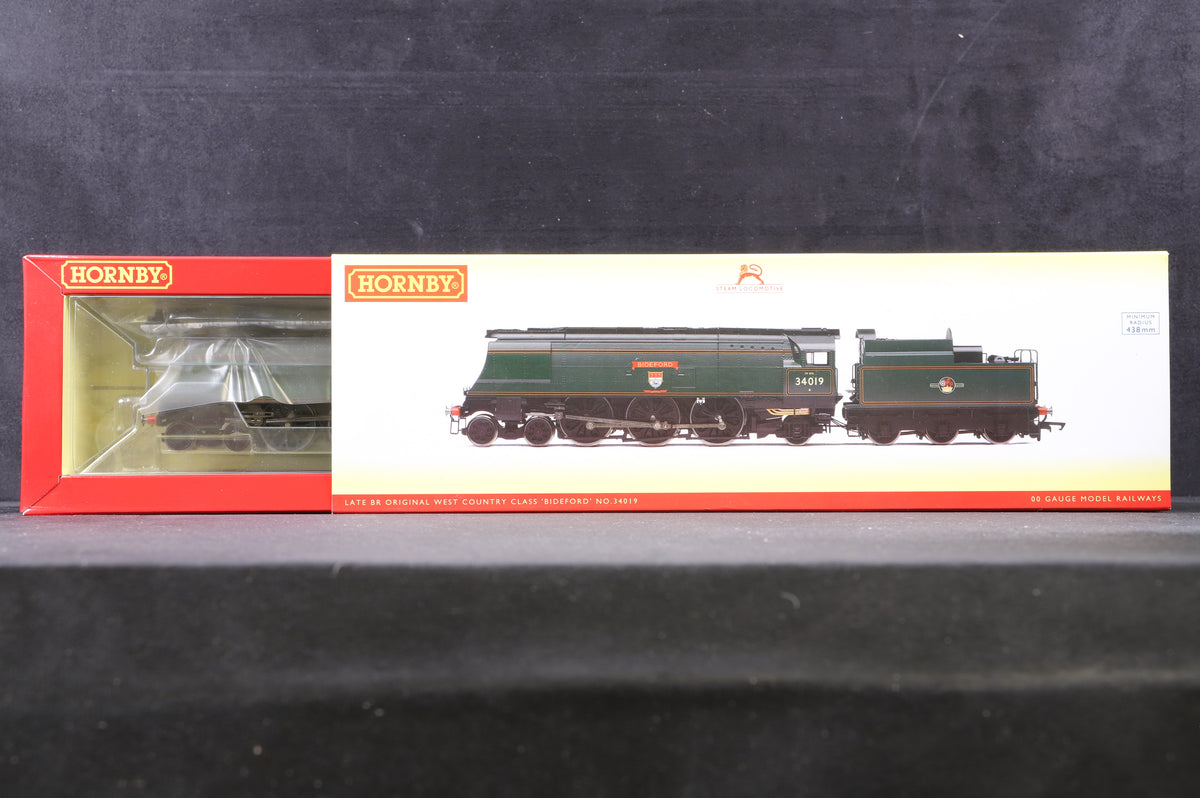 Hornby OO R3638 Late BR Original West Country Class &#39;Bideford&#39; &#39;34019&#39;