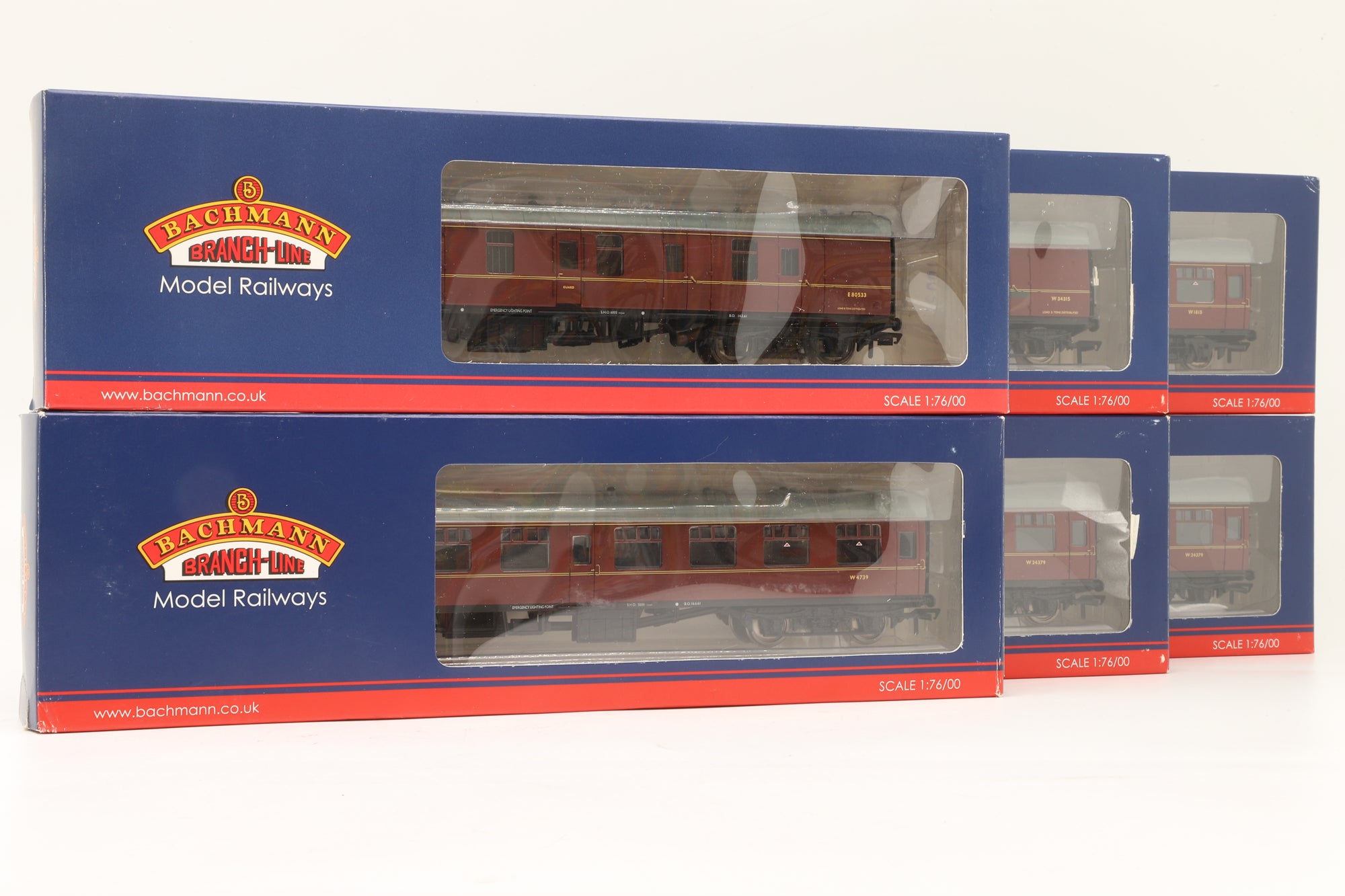 Bachmann OO Rake of 6x Mk1s in BR Maroon