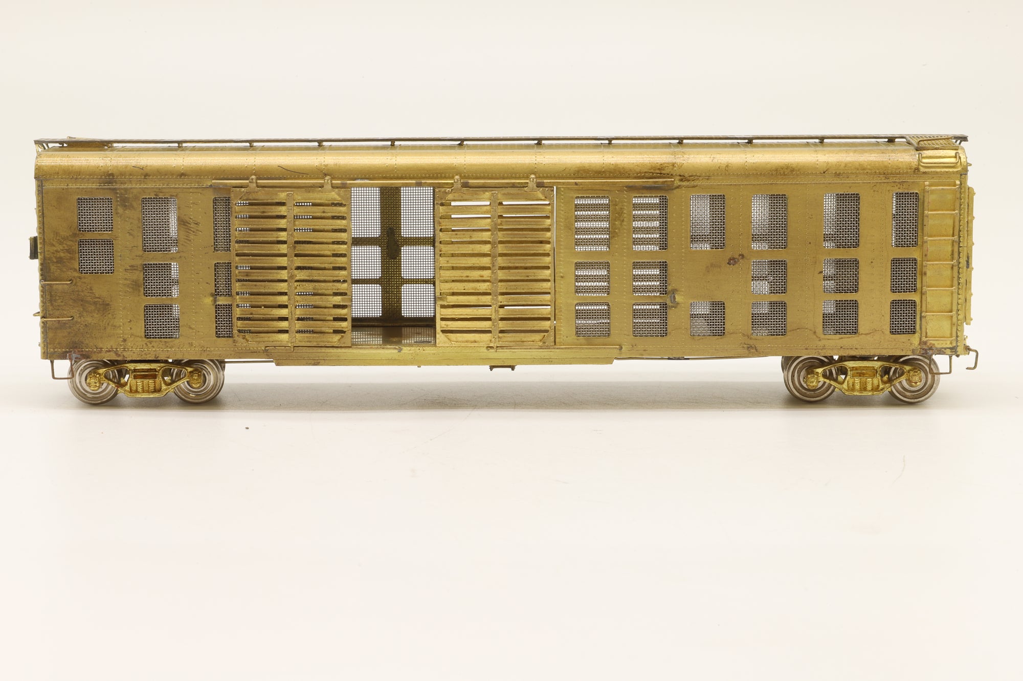 Railworks LTD HO Brass K-9A 50' PRR Round Roof Stock Car Unpainted