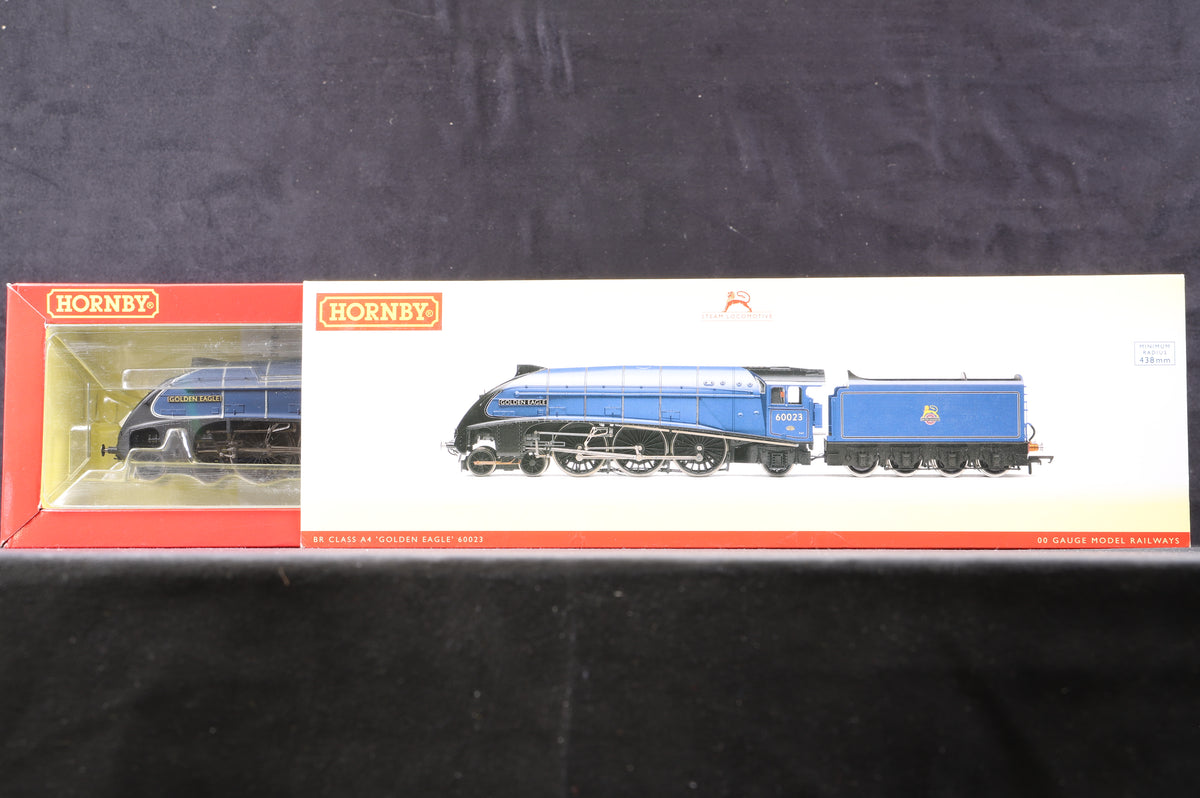 Hornby OO R3320 4-6-2 Class A4 &#39;60023&#39; &#39;Golden Eagle&#39; BR Blue E/C