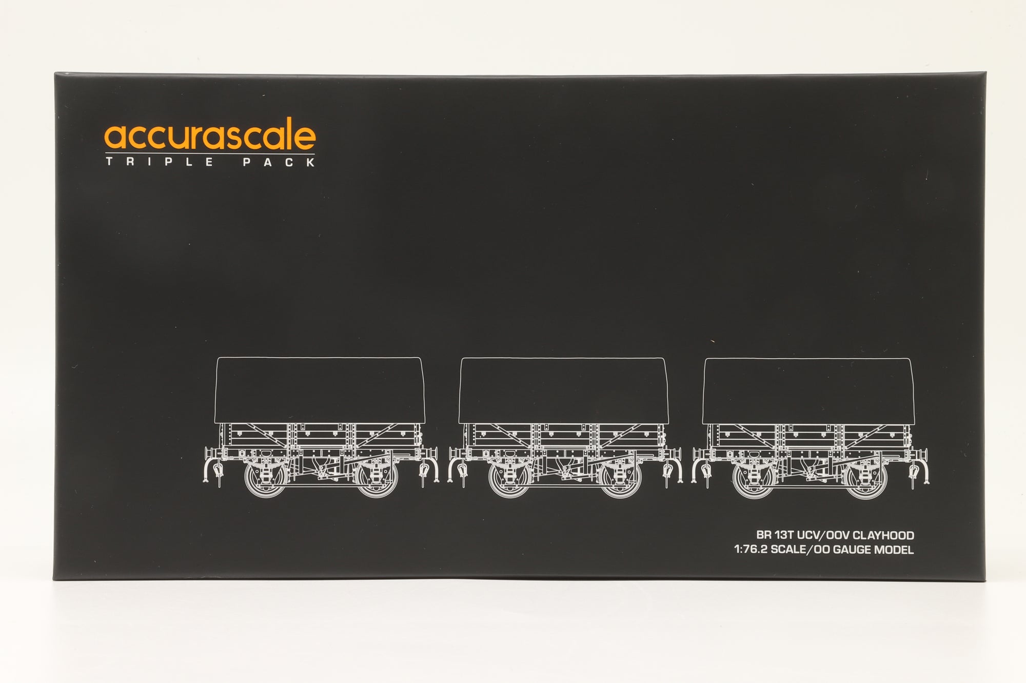 Accurascalee OO ACC3089 Triple Pack(K) of OOV Clayhood Wagons in BR Bauxite/Mixed Blue