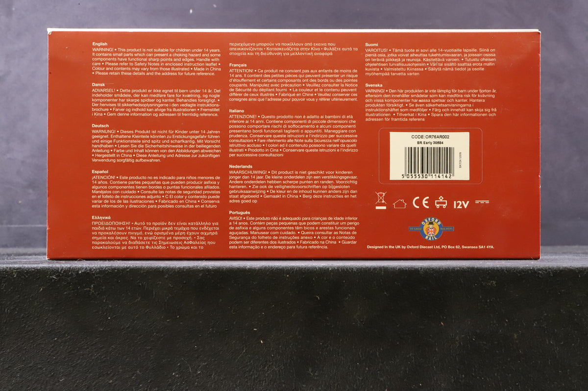 Oxford Rail OO OR76AR002 Adams Radial 30584 in Lined BR Black w/ Early Crests