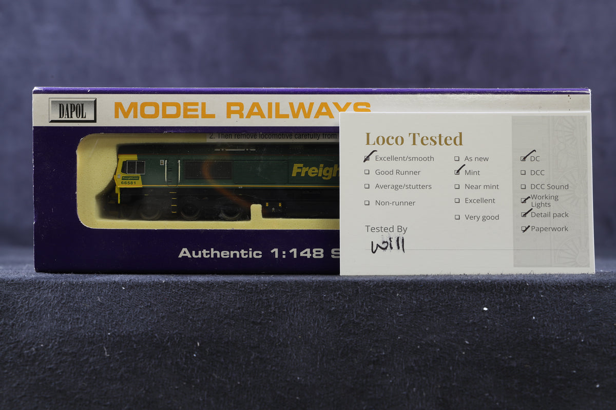 Dapol N ND-054 Class 66 &#39;66581&#39; Freightliner