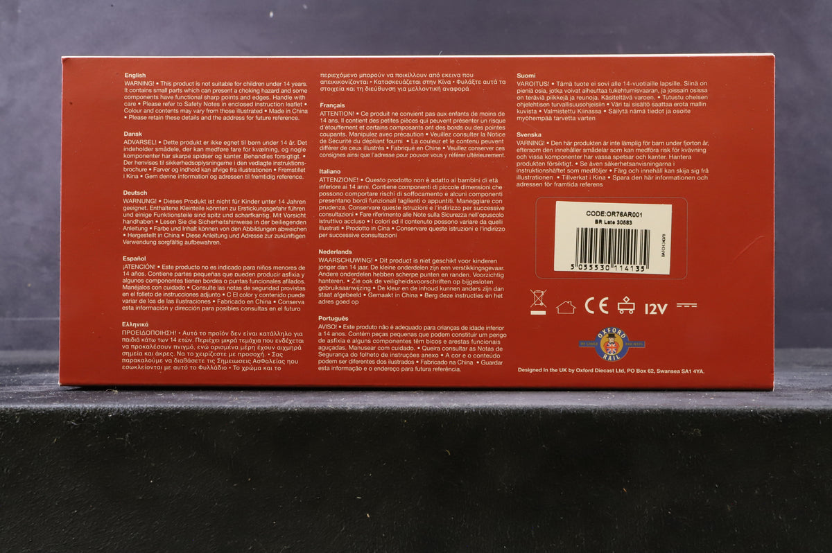 Oxford Rail OO OR76AR001 Adams Radial 30583 in Lined BR Black w/ Late Crests