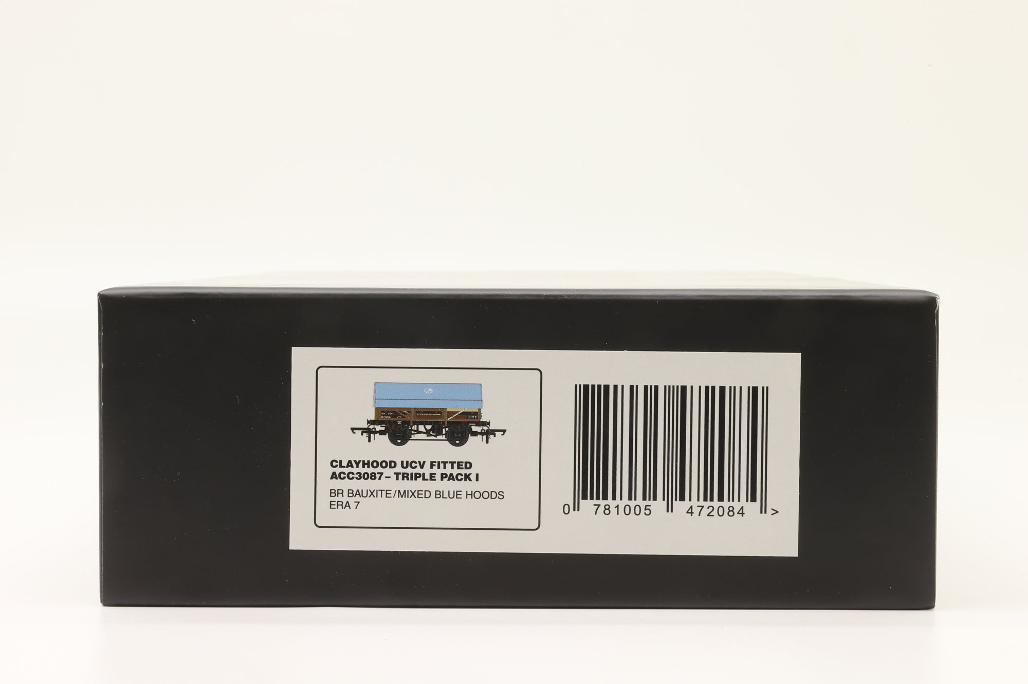 Accurascale OO ACC3087 Triple Pack(I) of 13T UCV Clayhood Wagons in BR Bauxite/Mixed Blue