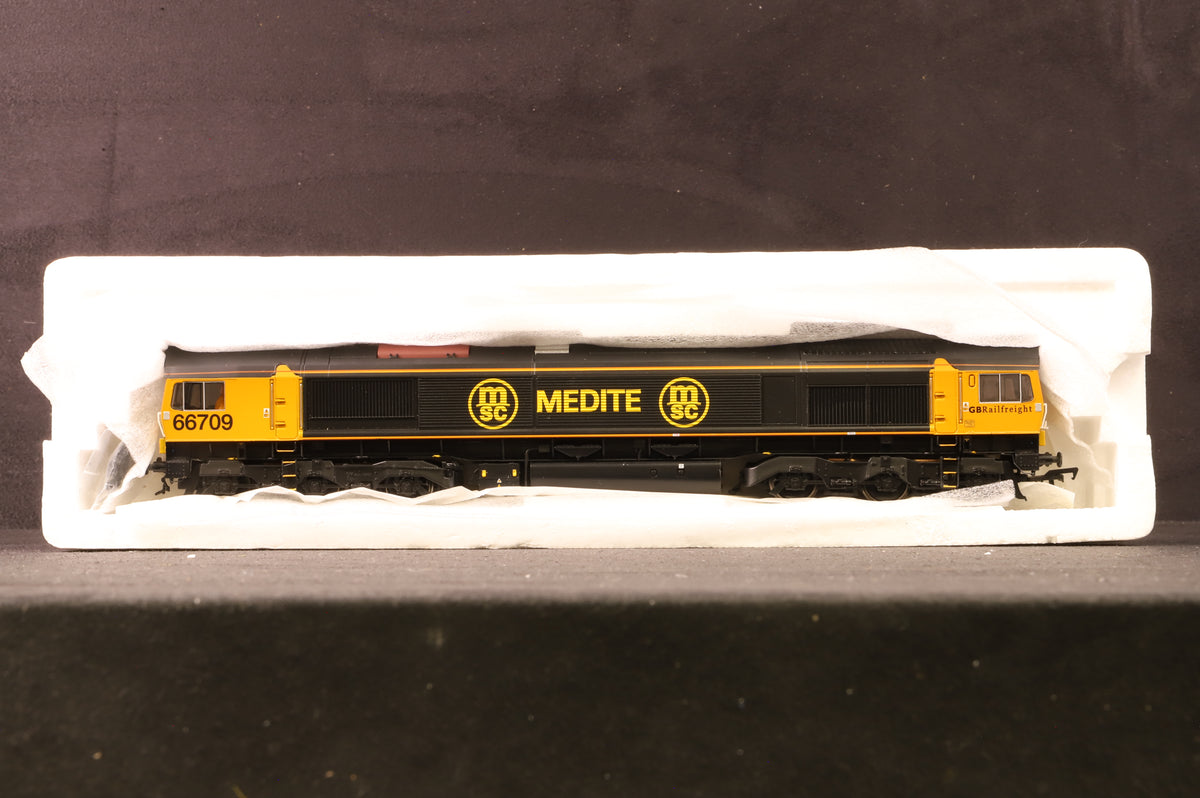 Bachmann OO 32-727Z Class 66 66709 &#39;Joseph Arnold Davies&#39; in Medite/GBRf Livery