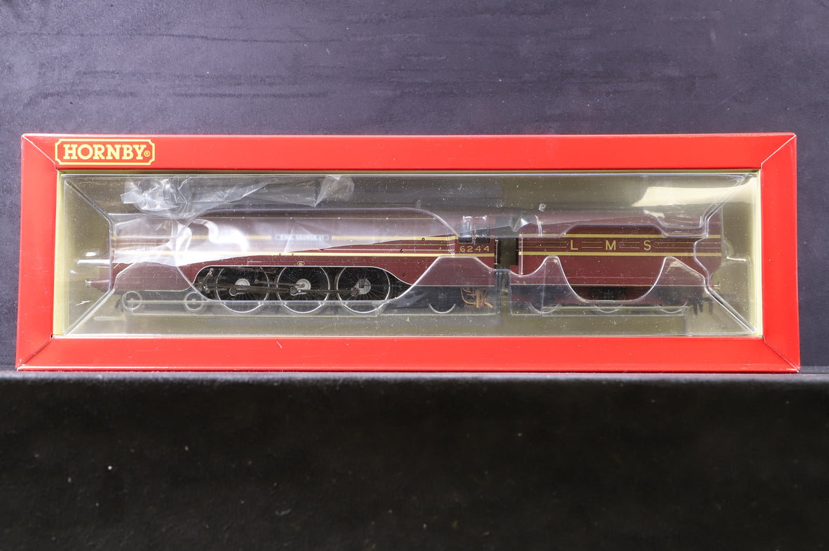 Hornby OO R3639 Streamlined Princess Coronation Class 6244 &#39;King George VI&#39; in Lined LMS Crimson