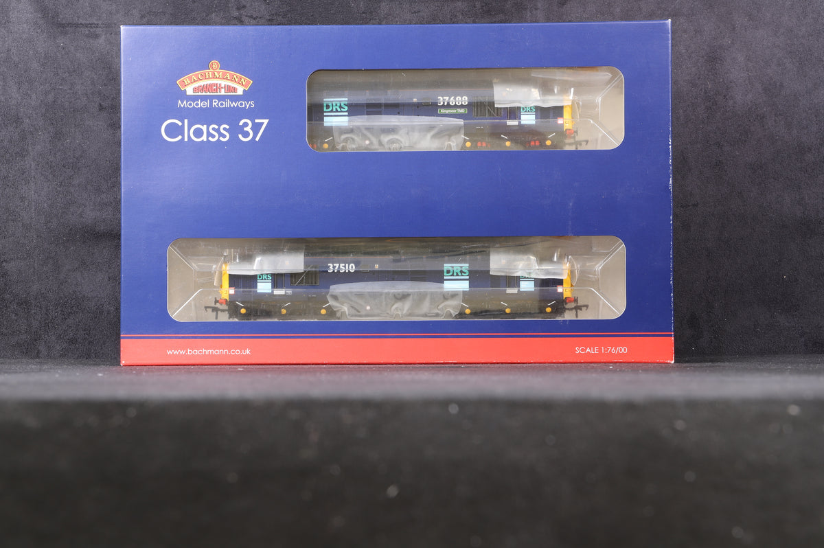 Bachmann OO 32-381U Twin Pack Class 37/5 &#39;37510&#39; &amp; &#39;37688&#39; &#39;Kingmoor TMD&#39; DRS Excl. Rail Express