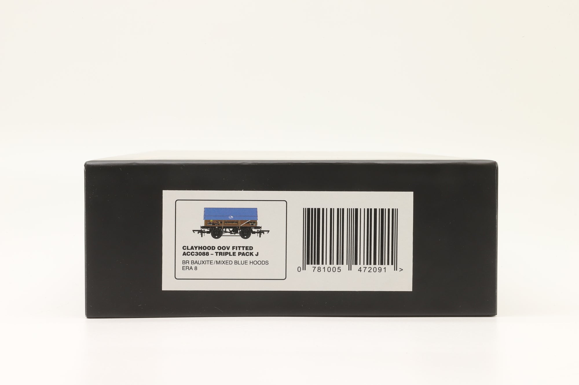 Accurascale OO ACC3088 Triple Pack(J) of 13T OOV Clayhood Wagons in BR Bauxite/Mixed Blue