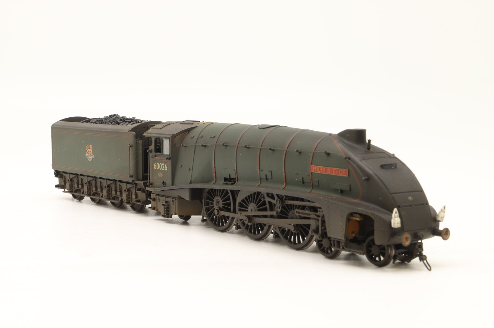 Bachmann OO Class A4 60026 'Miles Beevor' in Lined BR Green w/ Early Crests – Weathered