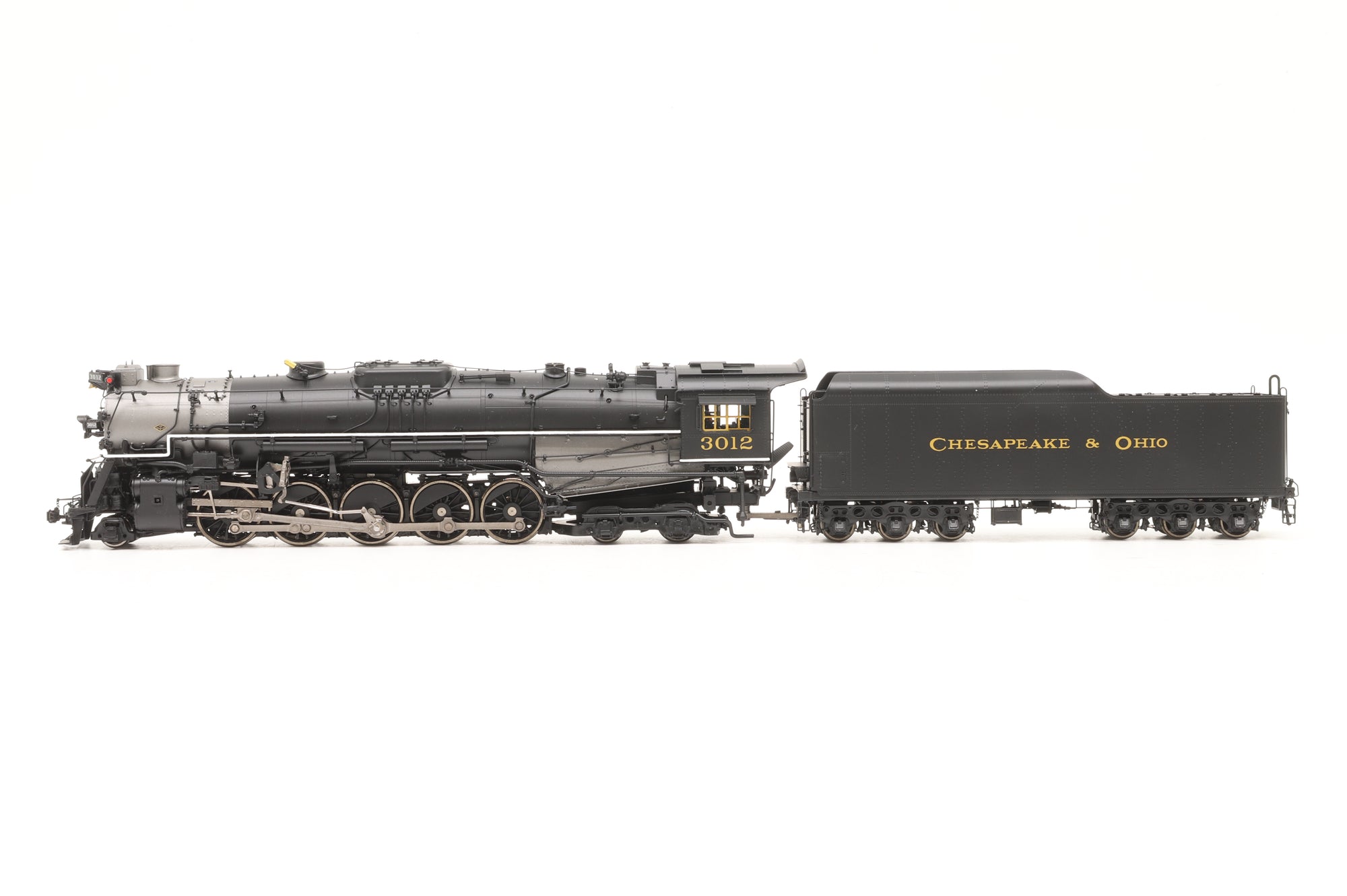 Preision Scale Co. HO Brass 17018-1 C&O 2-10-4 T-1 '3012' Steam Locomotive Factory Painted