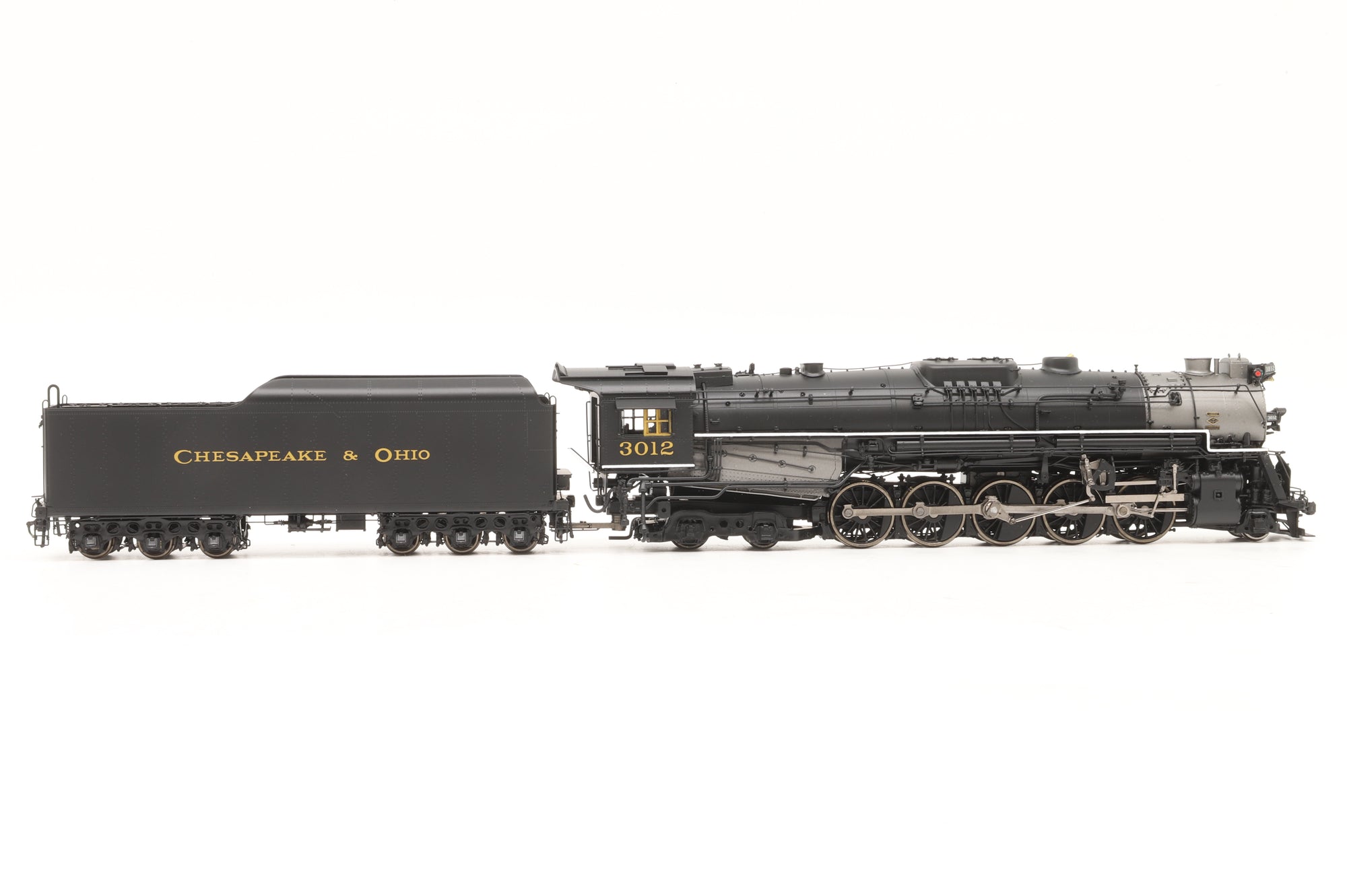 Preision Scale Co. HO Brass 17018-1 C&O 2-10-4 T-1 '3012' Steam Locomotive Factory Painted