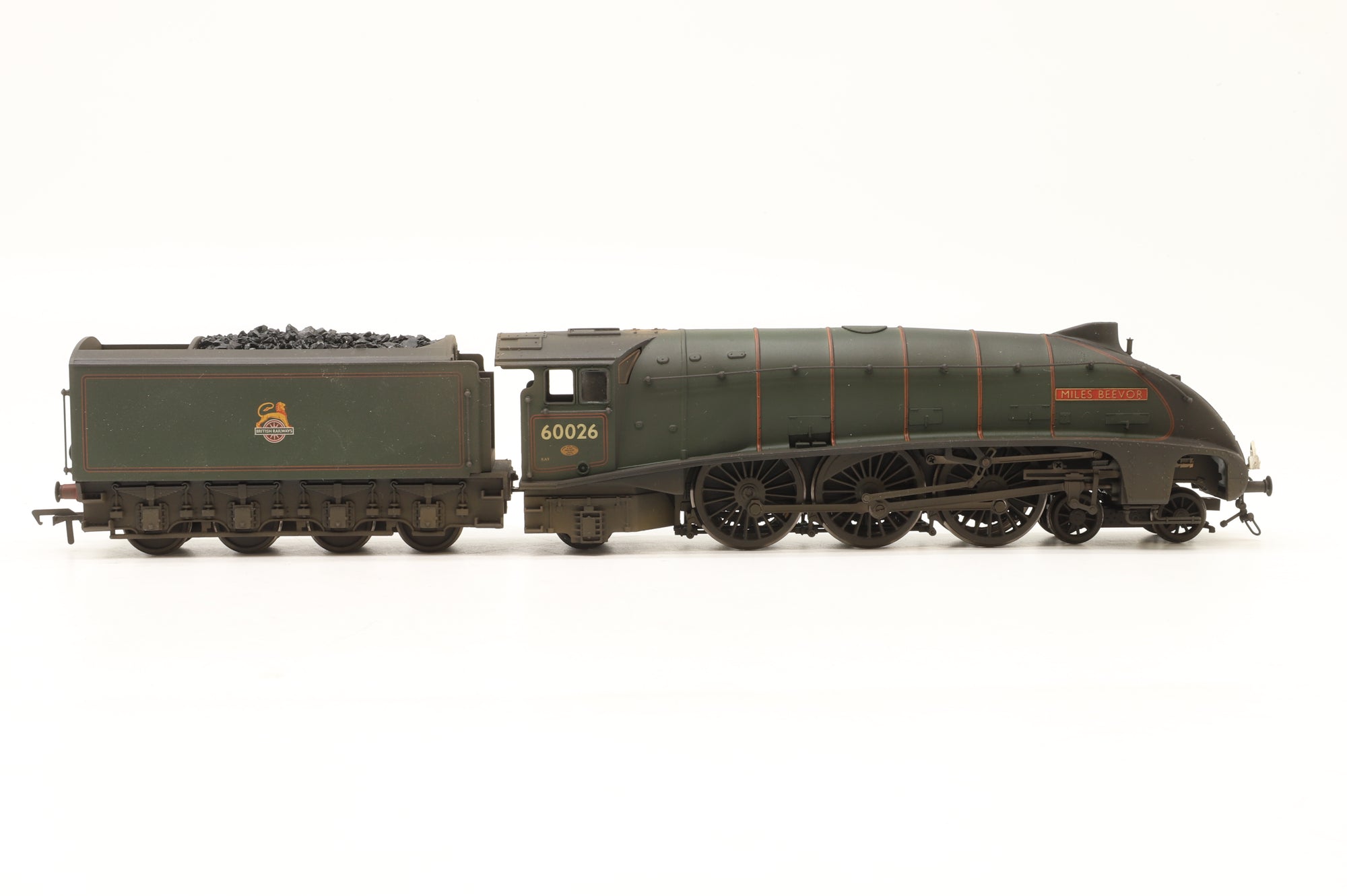 Bachmann OO Class A4 60026 'Miles Beevor' in Lined BR Green w/ Early Crests – Weathered