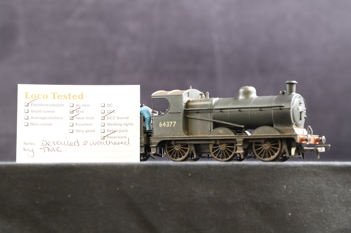 Bachmann OO 31-321DS GCR Robinson J11 &#39;64377&#39; BR Black Early Emblem, Weathered, DCC Sound