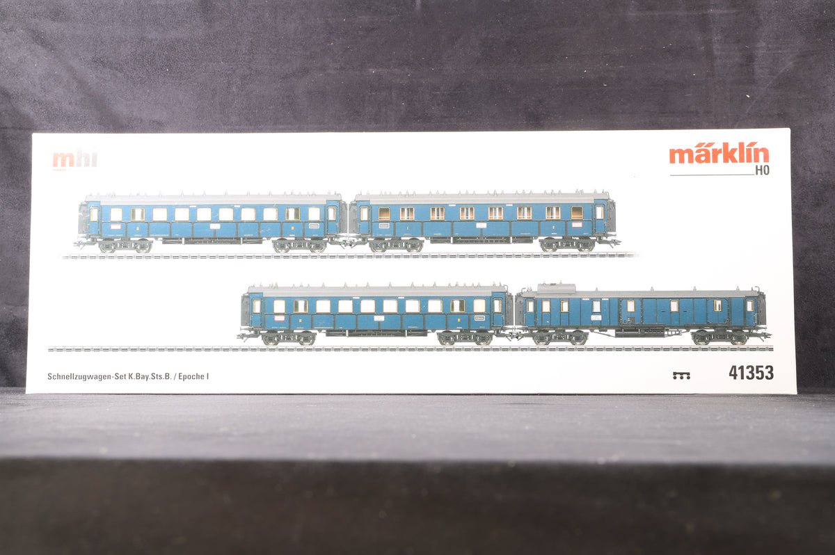 Marklin HO 41353 K.Bay.sts.b Set Of 4 Coaches