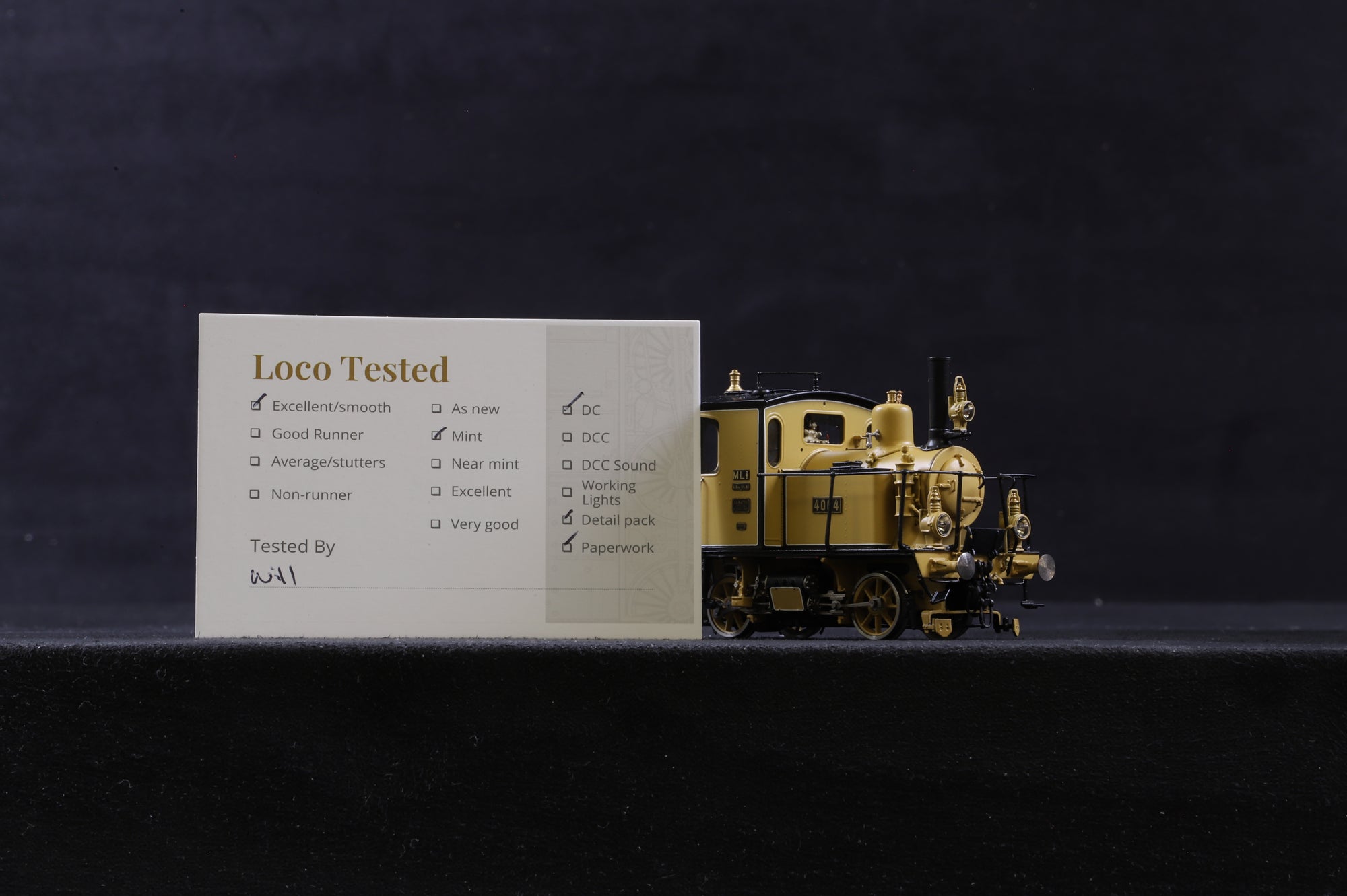 Micro-Metakit HO Brass 08300H ML 2/2 Tank Loco Yellow Livery