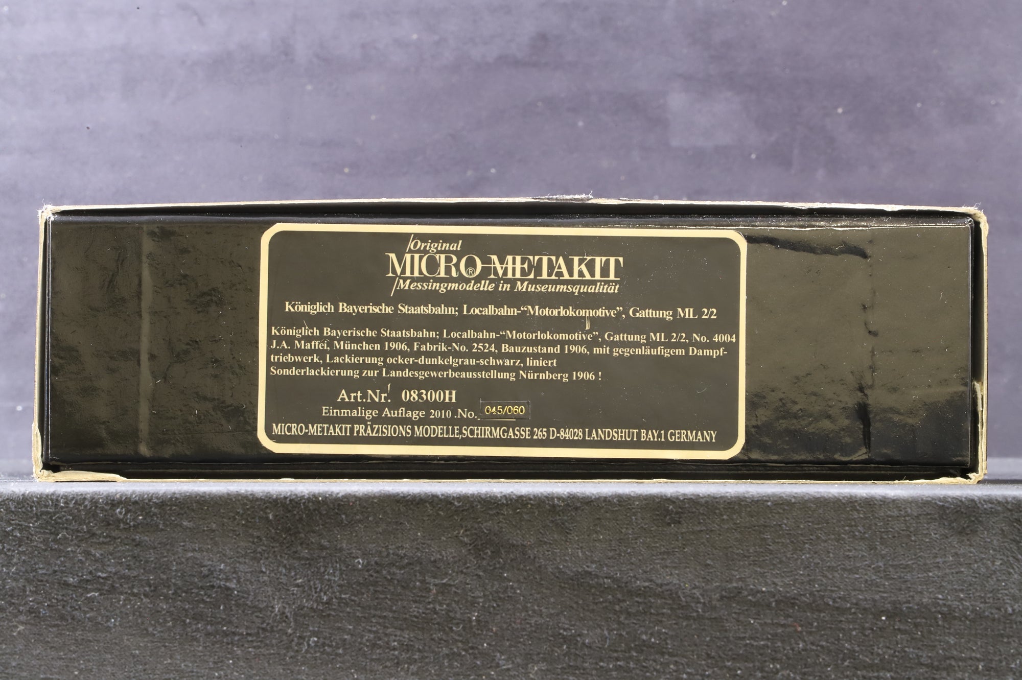 Micro-Metakit HO Brass 08300H ML 2/2 Tank Loco Yellow Livery
