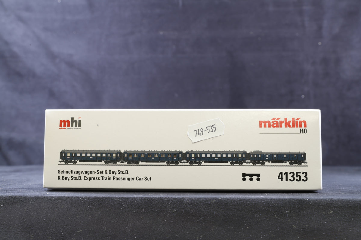 Marklin HO 41353 K.Bay.sts.b Set Of 4 Coaches