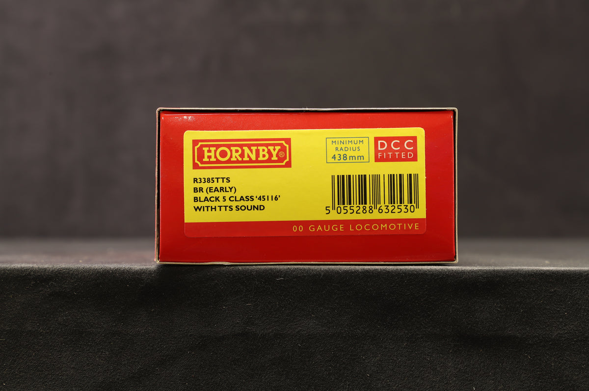 Hornby OO R3385TTS BR (Early) Black 5 Class &#39;45116&#39; With TTS Sound
