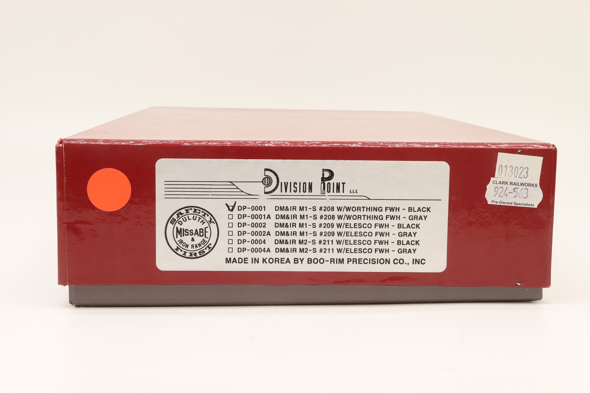 Division Point HO DP-0001 DM&IR M1-S '208' W/Worthing FWH Black