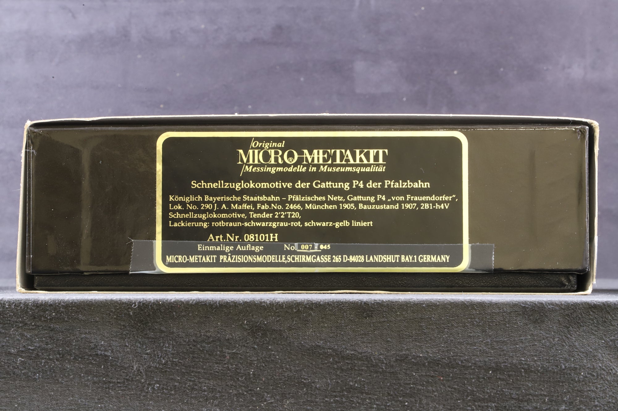 Micro-Metakit HO Brass 08101H German Steam Locomotive P4 Royal Bavarian State Railway