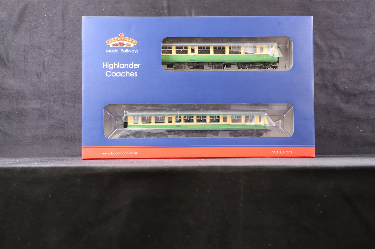 Bachmann OO 39-005 &#39;Highlander&#39; Coach Pack BR Mk2A TSO &amp; Cl.101 DTCL (w/Fitted Passenger Figures)