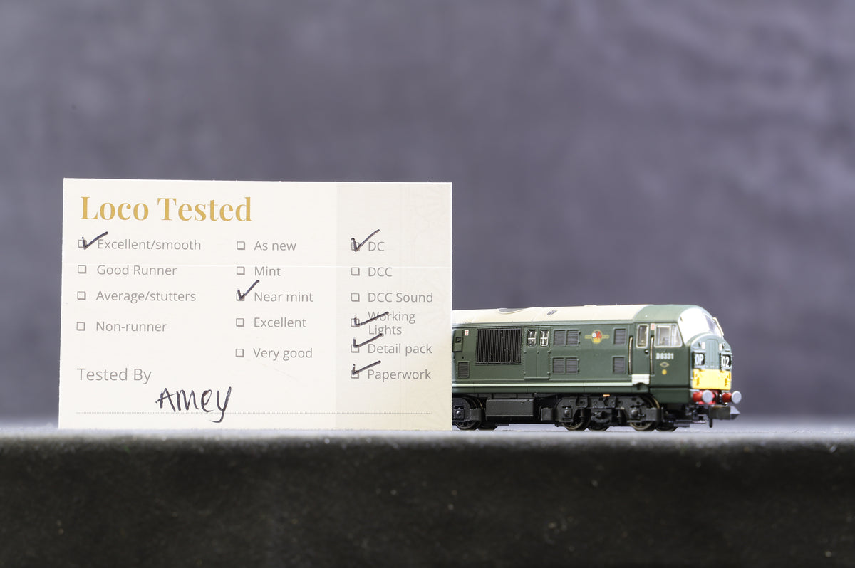 Dapol N 2D-012-005 BR Green Class 22 &#39;D6331&#39; Small Yellow Warning Panel