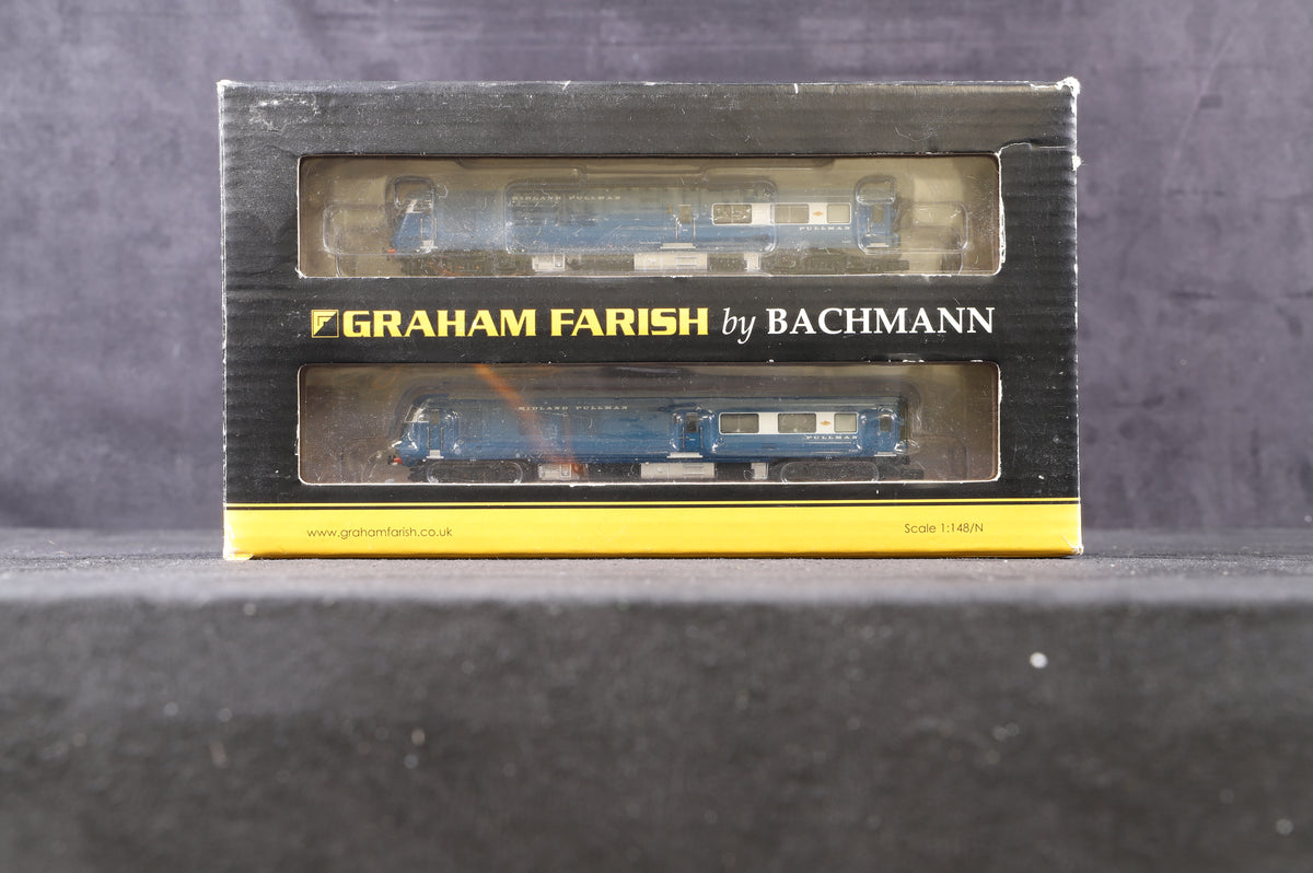 Graham Farish N 371-730 Class 251 Blue Pullman 4 Car Midland Set Nanking Blue, DCC Fitted