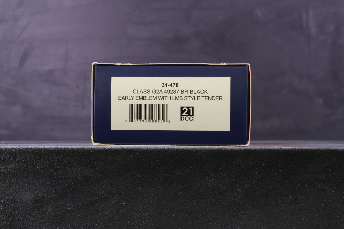 Bachmann OO 31-478 Class G2A &#39;49287&#39; BR Black E/C With LMS Style Tender