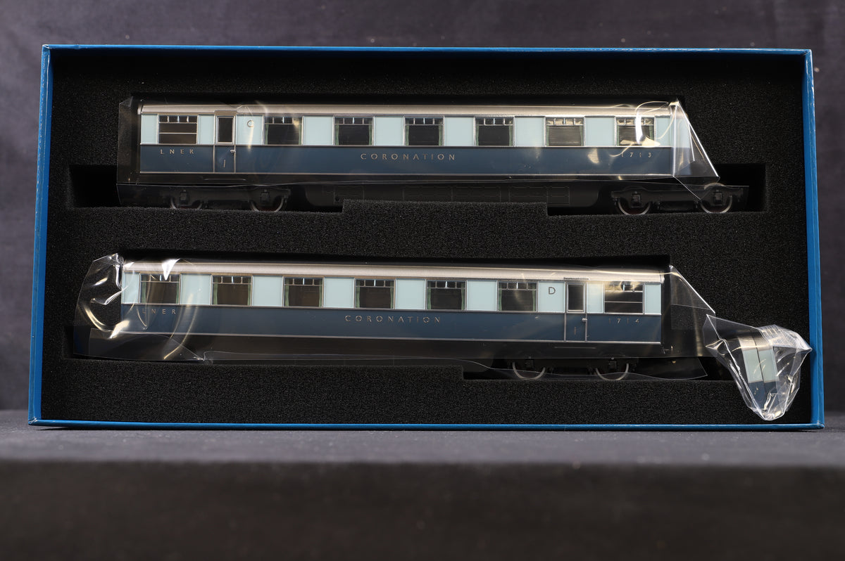 Hornby OO LNER Coronation 9 Coach Set with Observation Car (R40223,R40224,R40225,R40226 and R40227)