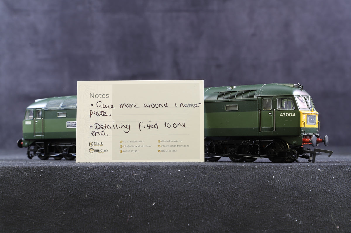 Bachmann OO Class 47 &#39;47004&#39; BR Green L/C Renamed &amp; Renumbered